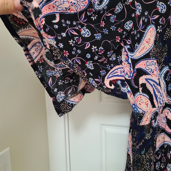 Angeleye Blue Paisley Romper Size 8 - Picture 3 of 5